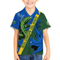 Solomon Island Crocodile and Shark Family Matching Tank Maxi Dress and Hawaiian Shirt Polynesian Pattern