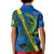 Solomon Island Crocodile and Shark Kid Polo Shirt Polynesian Pattern