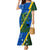 Solomon Island Crocodile and Shark Mermaid Dress Polynesian Pattern