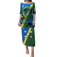 Solomon Island Crocodile and Shark Puletasi Polynesian Pattern