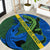 Solomon Island Crocodile and Shark Round Carpet Polynesian Pattern