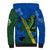 Solomon Island Crocodile and Shark Sherpa Hoodie Polynesian Pattern