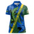 Solomon Island Crocodile and Shark Women Polo Shirt Polynesian Pattern