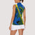 Solomon Island Crocodile and Shark Women Sleeveless Polo Shirt Polynesian Pattern