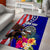 Personalised American Samoa and United States Area Rug Bald Eagle and Seal Hibiscus Polynesian Pattern