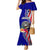 Personalised American Samoa and United States Mermaid Dress Bald Eagle and Seal Hibiscus Polynesian Pattern