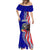 Personalised American Samoa and United States Mermaid Dress Bald Eagle and Seal Hibiscus Polynesian Pattern