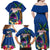 Guam Liberation Day 80th Anniversary Family Matching Off Shoulder Maxi Dress and Hawaiian Shirt Palm Tree and Seal Artwork Hibiscus Polynesian Pattern