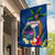 Guam Liberation Day 80th Anniversary Garden Flag Palm Tree and Seal Artwork Hibiscus Polynesian Pattern