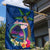 Guam Liberation Day 80th Anniversary Garden Flag Palm Tree and Seal Artwork Hibiscus Polynesian Pattern