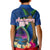 Guam Liberation Day 80th Anniversary Kid Polo Shirt Palm Tree and Seal Artwork Hibiscus Polynesian Pattern