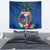 Guam Liberation Day 80th Anniversary Tapestry Palm Tree and Seal Artwork Hibiscus Polynesian Pattern