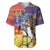 Philippines Kadayawan Baseball Jersey Filipino Eagle Durian with Polynesian and Igorots Pattern