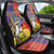 Philippines Kadayawan Car Seat Cover Filipino Eagle Durian with Polynesian and Igorots Pattern