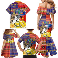 Philippines Kadayawan Family Matching Mermaid Dress and Hawaiian Shirt Filipino Eagle Durian with Polynesian and Igorots Pattern
