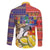 Philippines Kadayawan Family Matching Off The Shoulder Long Sleeve Dress and Hawaiian Shirt Filipino Eagle Durian with Polynesian and Igorots Pattern