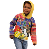 Philippines Kadayawan Kid Hoodie Filipino Eagle Durian with Polynesian and Igorots Pattern