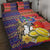 Philippines Kadayawan Quilt Bed Set Filipino Eagle Durian with Polynesian and Igorots Pattern