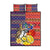 Philippines Kadayawan Quilt Bed Set Filipino Eagle Durian with Polynesian and Igorots Pattern