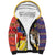 Philippines Kadayawan Sherpa Hoodie Filipino Eagle Durian with Polynesian and Igorots Pattern