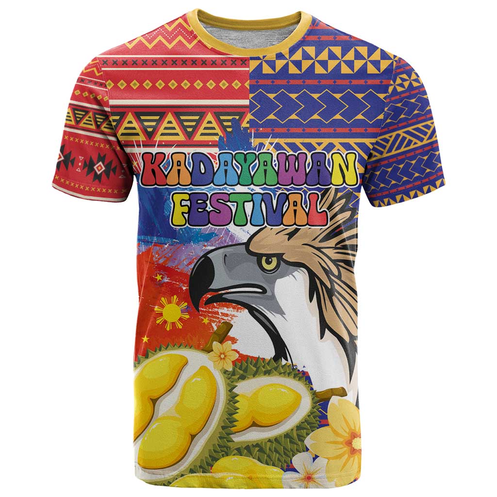 Philippines Kadayawan T Shirt Filipino Eagle Durian with Polynesian and Igorots Pattern