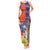 Philippines Kadayawan Tank Maxi Dress Filipino Eagle Durian with Polynesian and Igorots Pattern