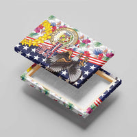 Hawaii and United States Together Canvas Wall Art Seal of Hawaii and Bald Eagle - Polynesian Pride