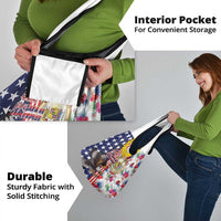 Hawaii and United States Together Grocery Bag Seal of Hawaii and Bald Eagle - Polynesian Pride