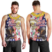 Hawaii and United States Together Men Tank Top Seal of Hawaii and Bald Eagle - Polynesian Pride