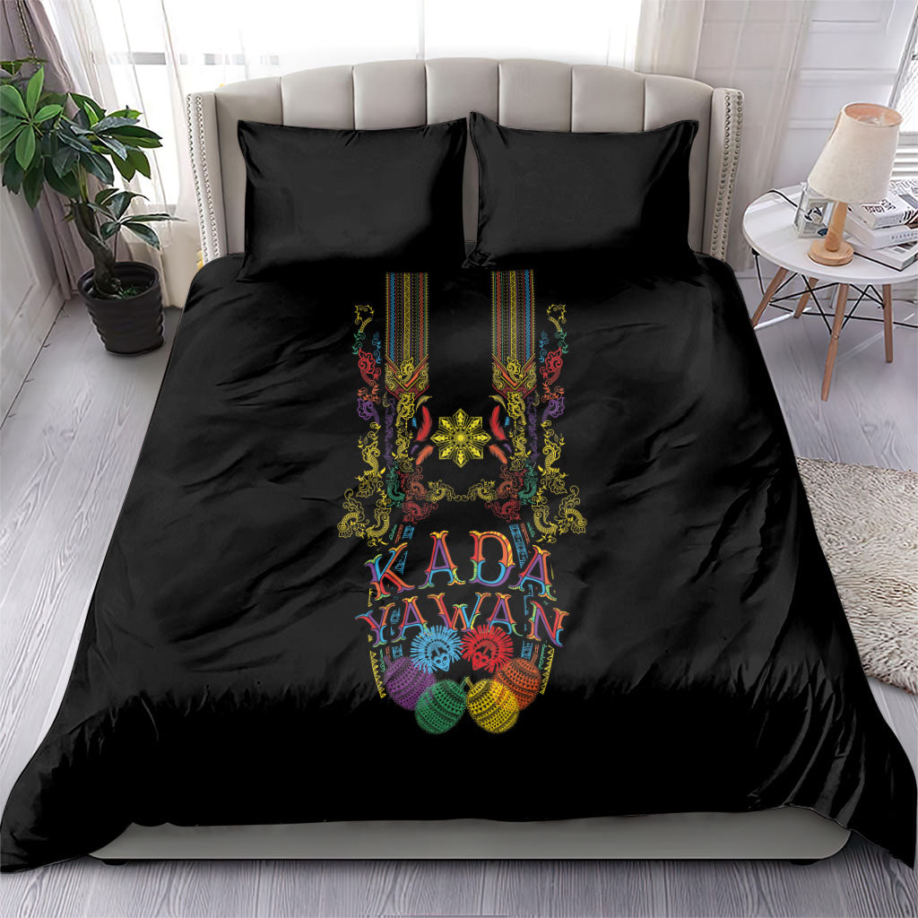 Philippines Kadayawan Festival Bedding Set Polynesian Tribal Art Barong Style