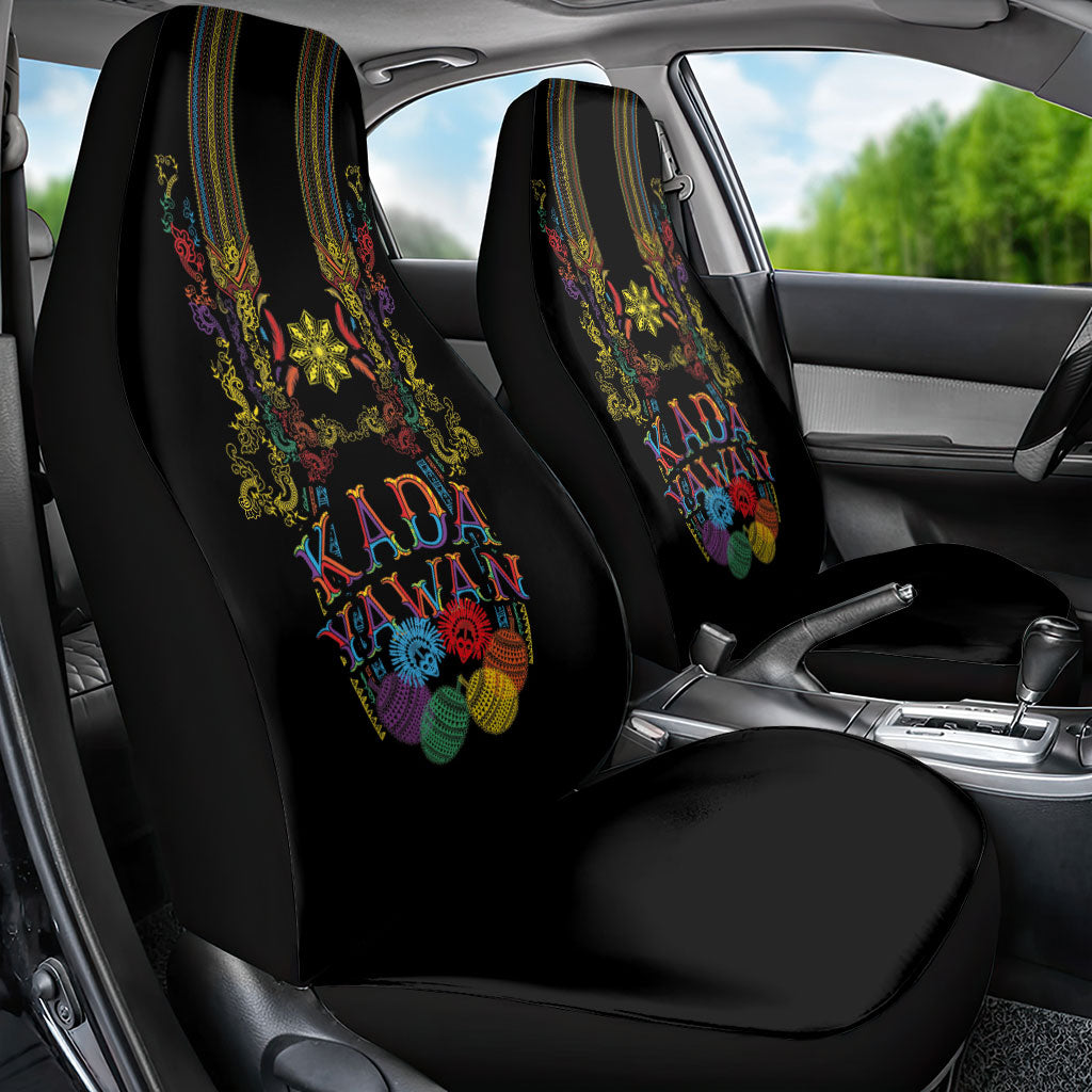 Philippines Kadayawan Festival Car Seat Cover Polynesian Tribal Art Barong Style