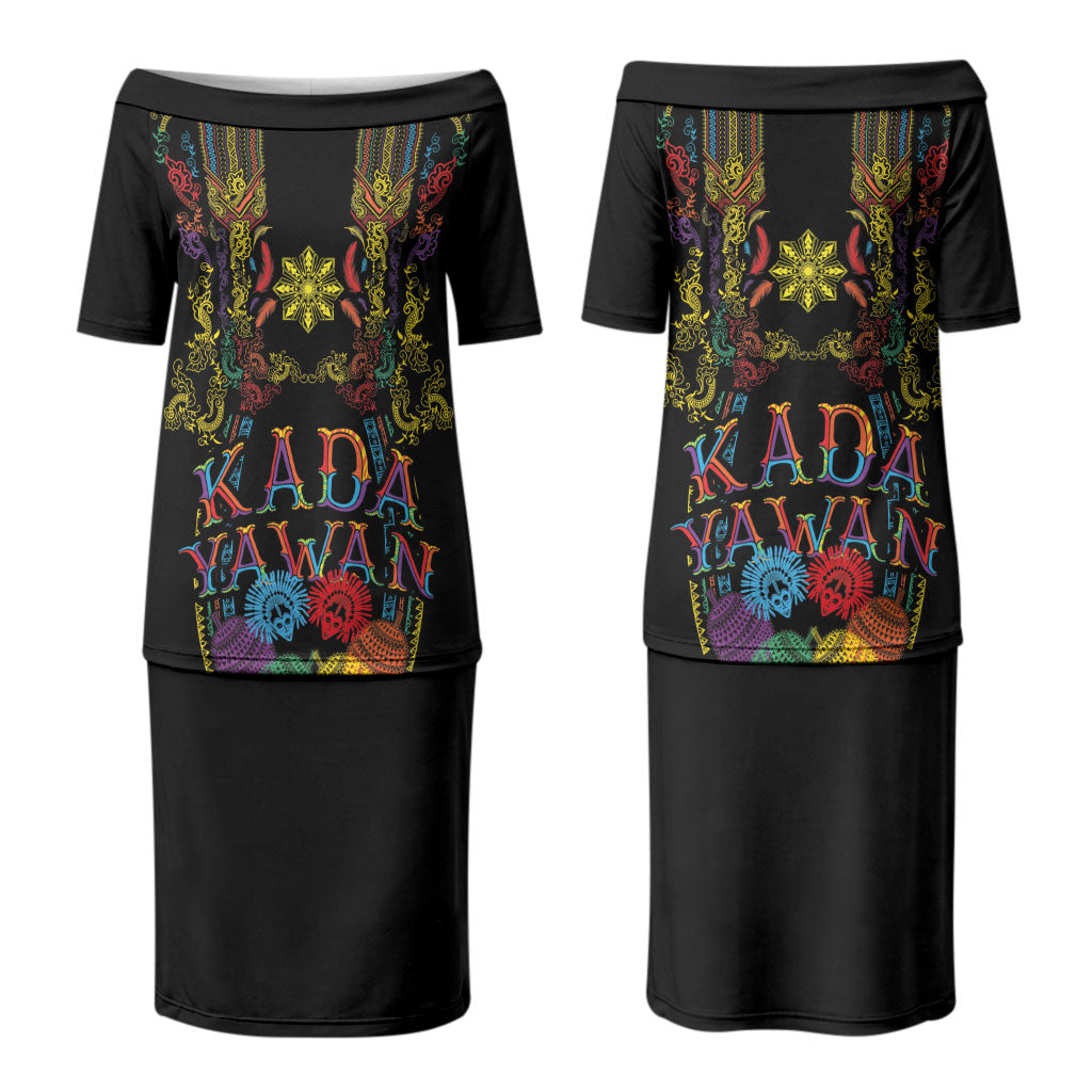 Philippines Kadayawan Festival Couples Matching Puletasi and Hawaiian Shirt Polynesian Tribal Art Barong Style LT03 - Polynesian Pride