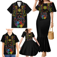 Philippines Kadayawan Festival Family Matching Mermaid Dress and Hawaiian Shirt Polynesian Tribal Art Barong Style
