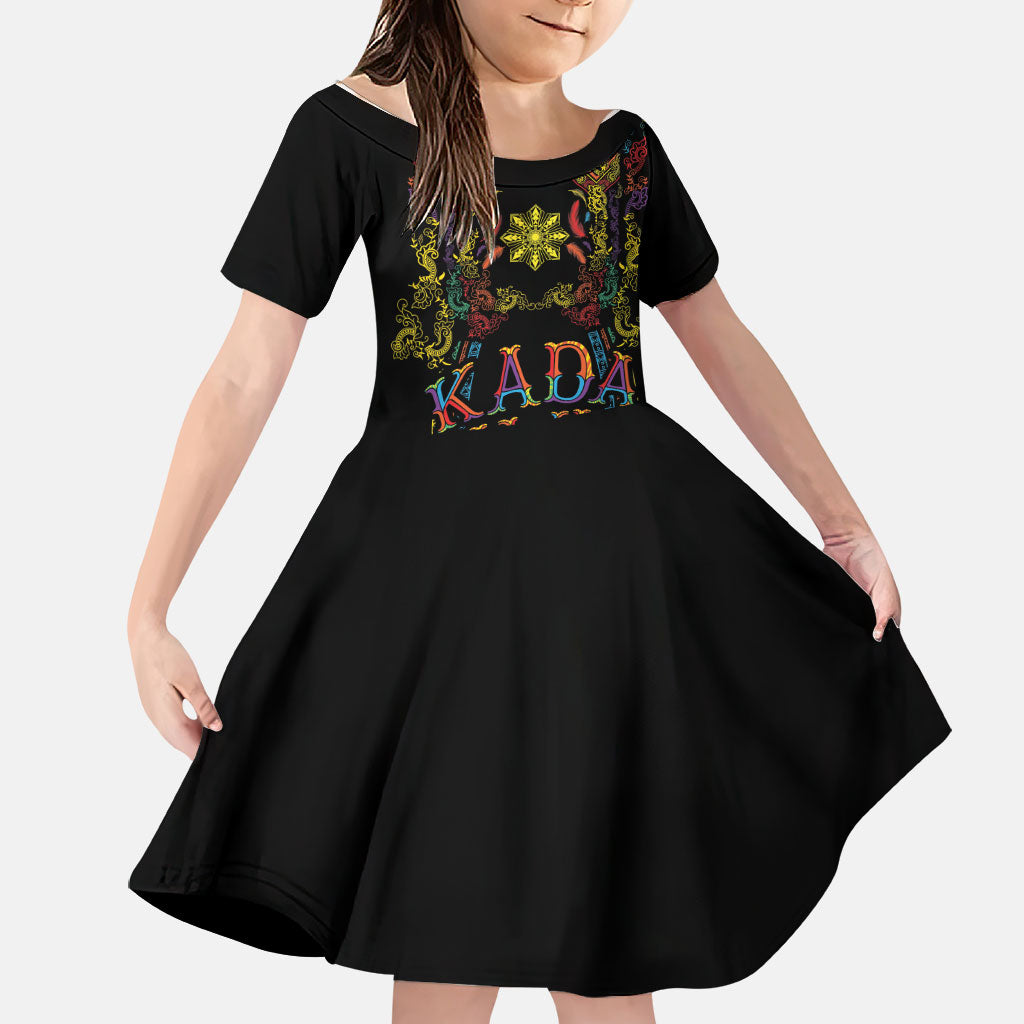 Philippines Kadayawan Festival Family Matching Puletasi and Hawaiian Shirt Polynesian Tribal Art Barong Style