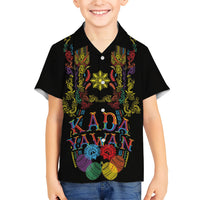 Philippines Kadayawan Festival Family Matching Puletasi and Hawaiian Shirt Polynesian Tribal Art Barong Style
