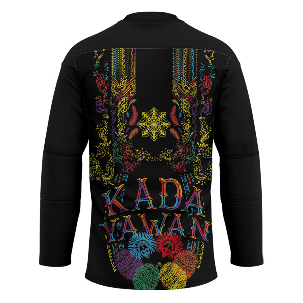 Philippines Kadayawan Festival Hockey Jersey Polynesian Tribal Art Barong Style