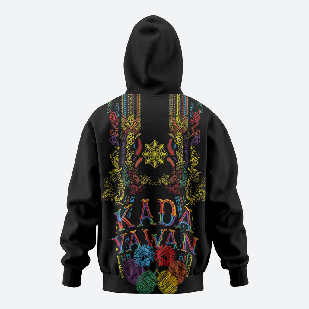 Philippines Kadayawan Festival Hoodie Polynesian Tribal Art Barong Style