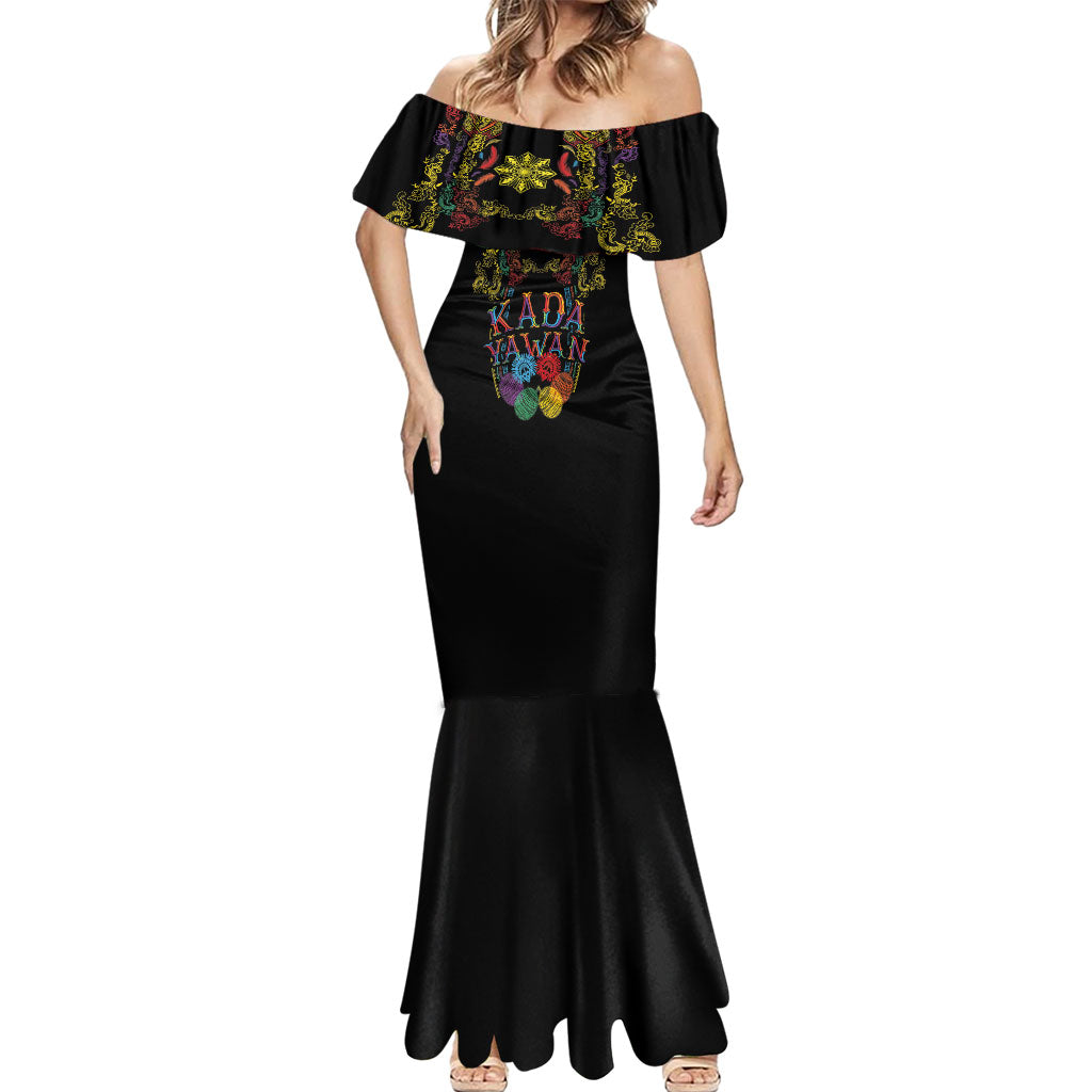 Philippines Kadayawan Festival Mermaid Dress Polynesian Tribal Art Barong Style