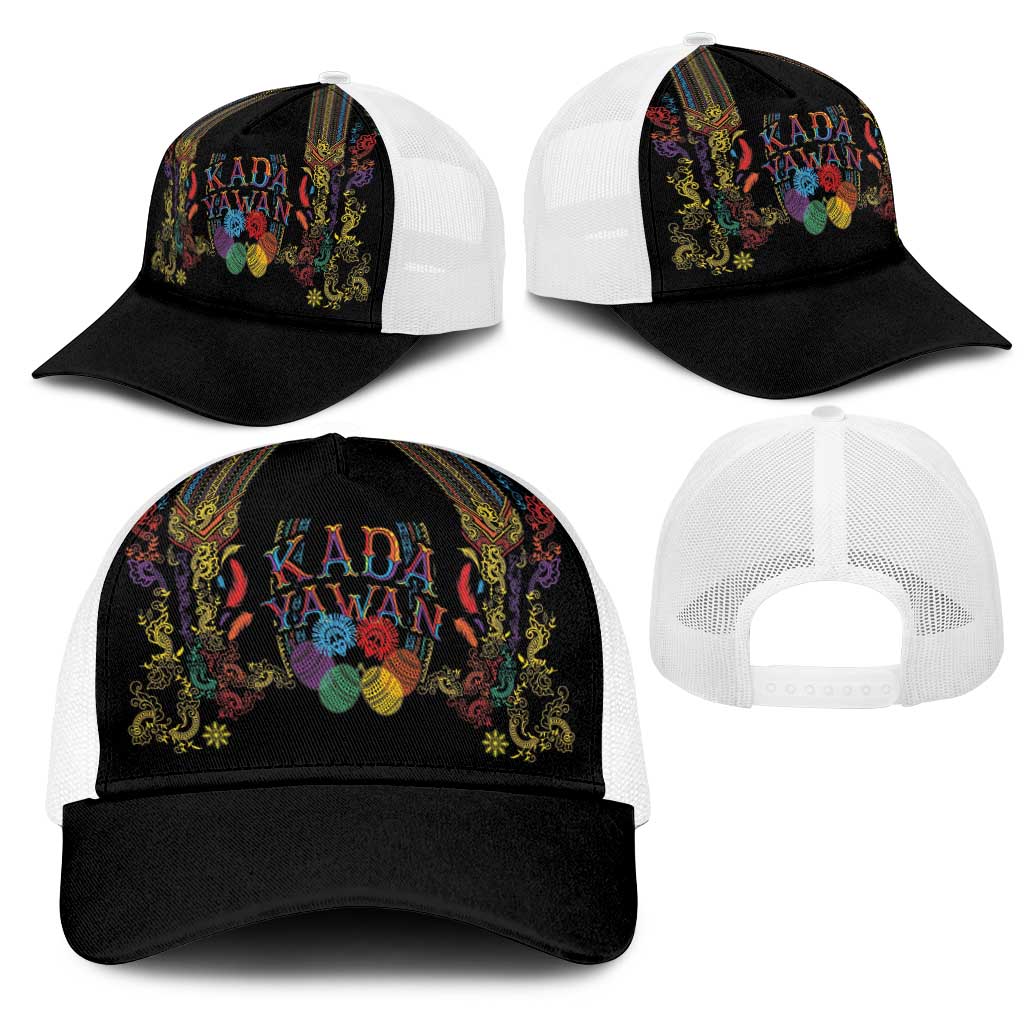 Philippines Kadayawan Festival Mesh Trucker Cap Polynesian Tribal Art Barong Style