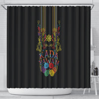 Philippines Kadayawan Festival Shower Curtain Polynesian Tribal Art Barong Style