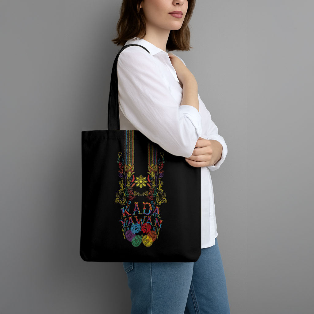 Philippines Kadayawan Festival Tote Bag Polynesian Tribal Art Barong Style