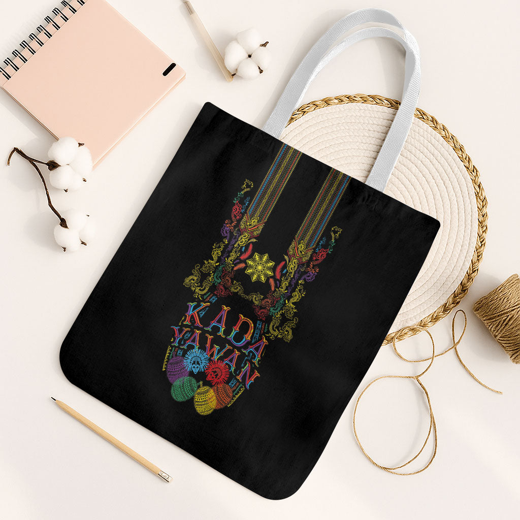 Philippines Kadayawan Festival Tote Bag Polynesian Tribal Art Barong Style