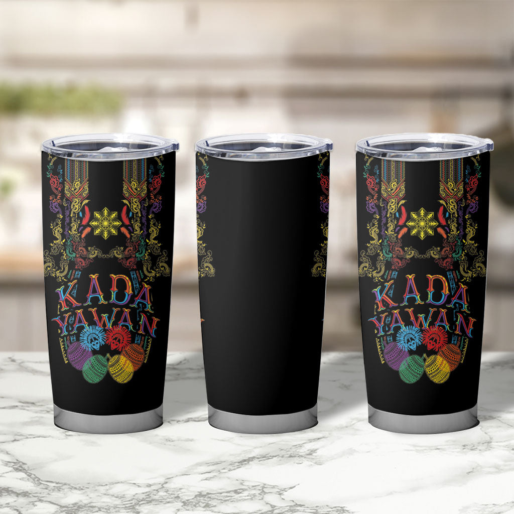 Philippines Kadayawan Festival Tumbler Cup Polynesian Tribal Art Barong Style