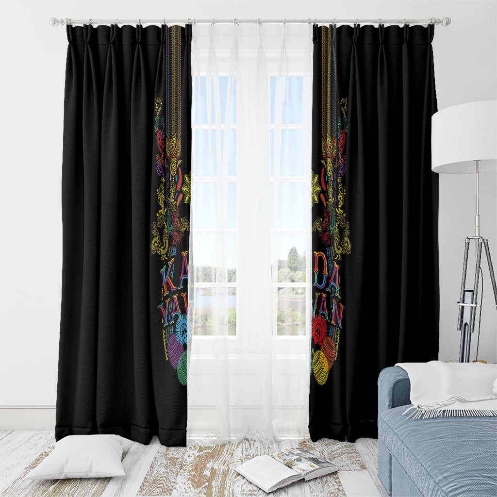 Philippines Kadayawan Festival Window Curtain Polynesian Tribal Art Barong Style
