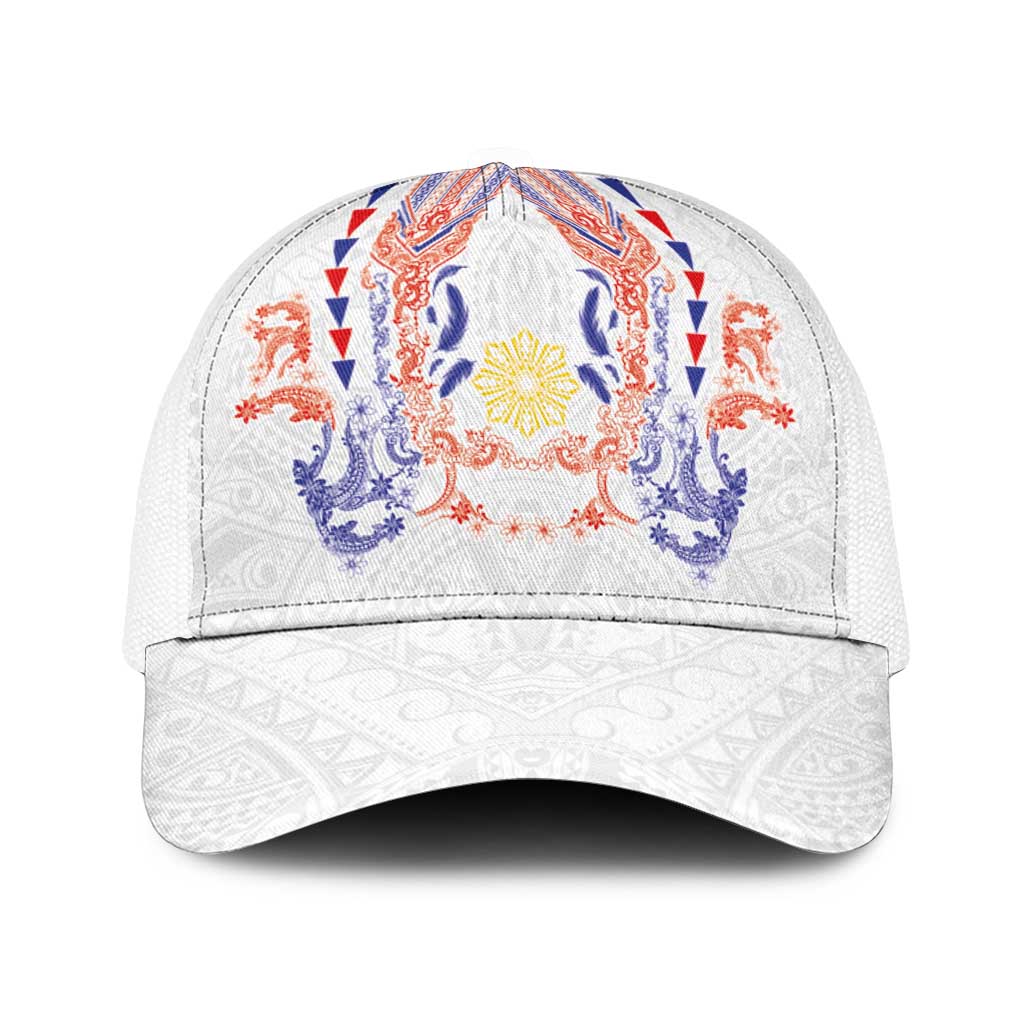 Philippines Barong Style Baseball Net Cap Polynesian Kakau Art Tattoos with Tribal Filipino Sun
