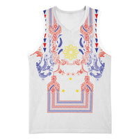 Philippines Barong Style Basketball Jersey Polynesian Kakau Art Tattoos with Tribal Filipino Sun