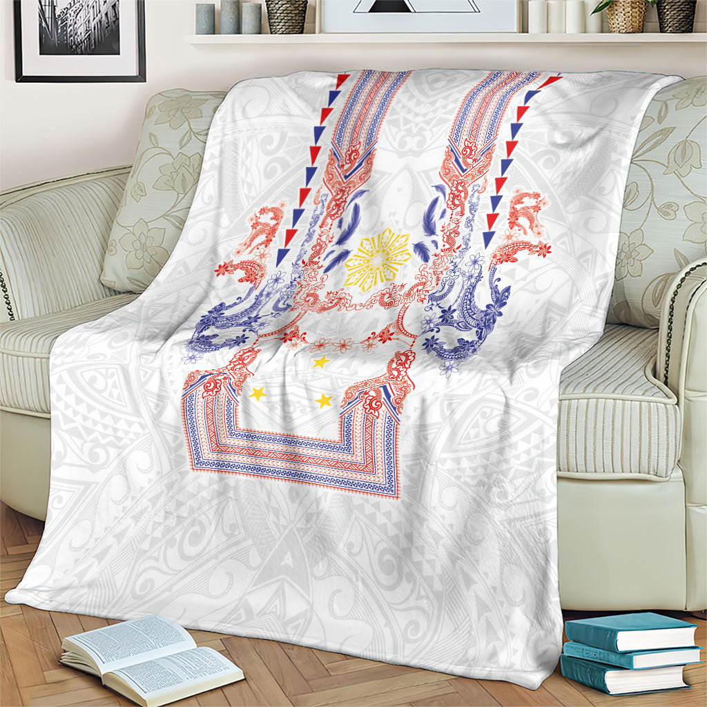 Philippines Barong Style Blanket Polynesian Kakau Art Tattoos with Tribal Filipino Sun
