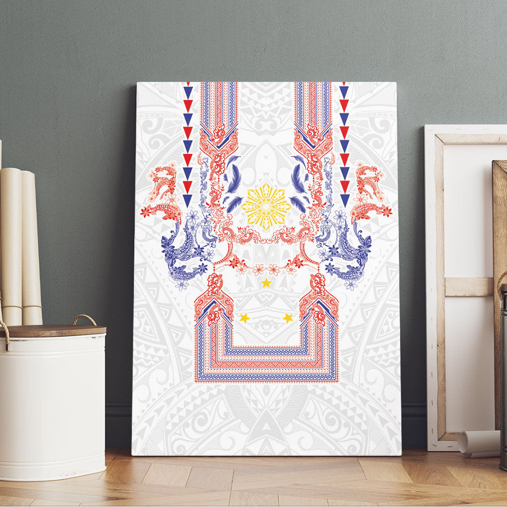 Philippines Barong Style Canvas Wall Art Polynesian Kakau Art Tattoos with Tribal Filipino Sun