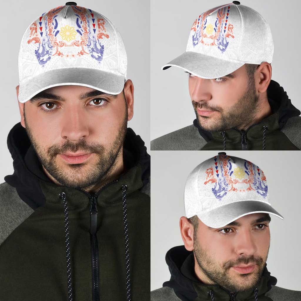 Philippines Barong Style Classic Cap Polynesian Kakau Art Tattoos with Tribal Filipino Sun