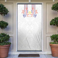 Philippines Barong Style Door Cover Polynesian Kakau Art Tattoos with Tribal Filipino Sun